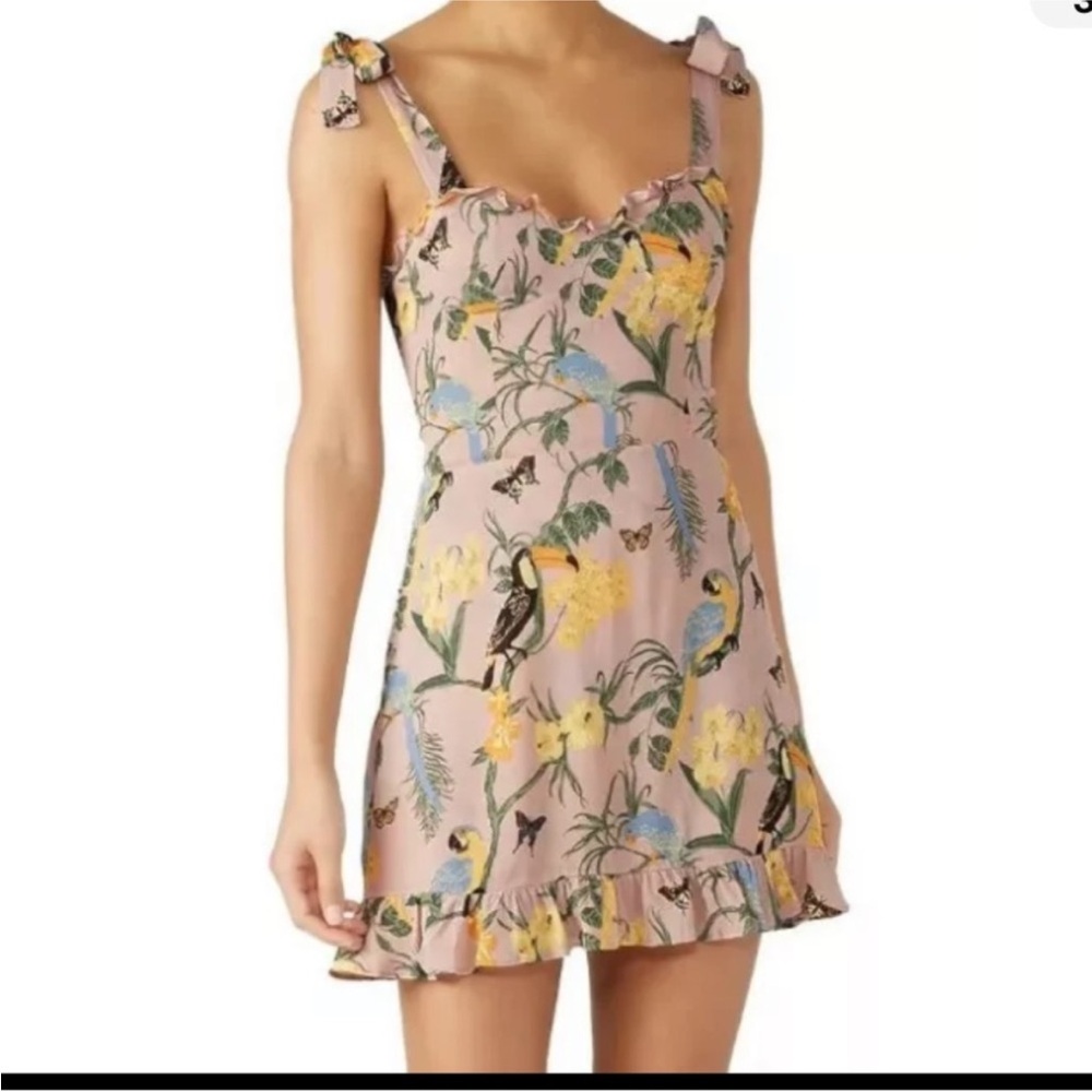 Reformation Christine Conga Floral Bird
Mini Dress